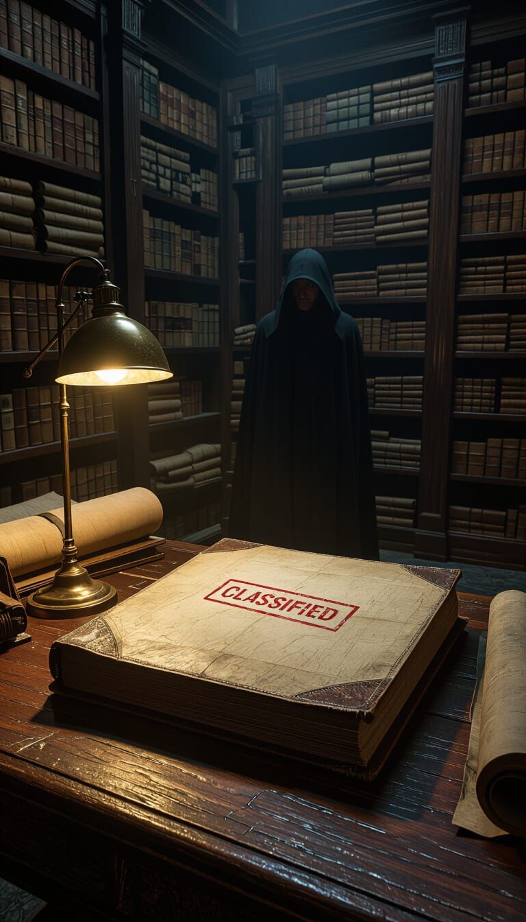 Vatican Archive Room in Cinematic Lighting