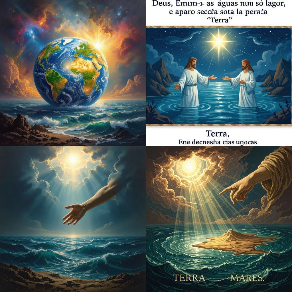 Divine Creation of Land and Sea