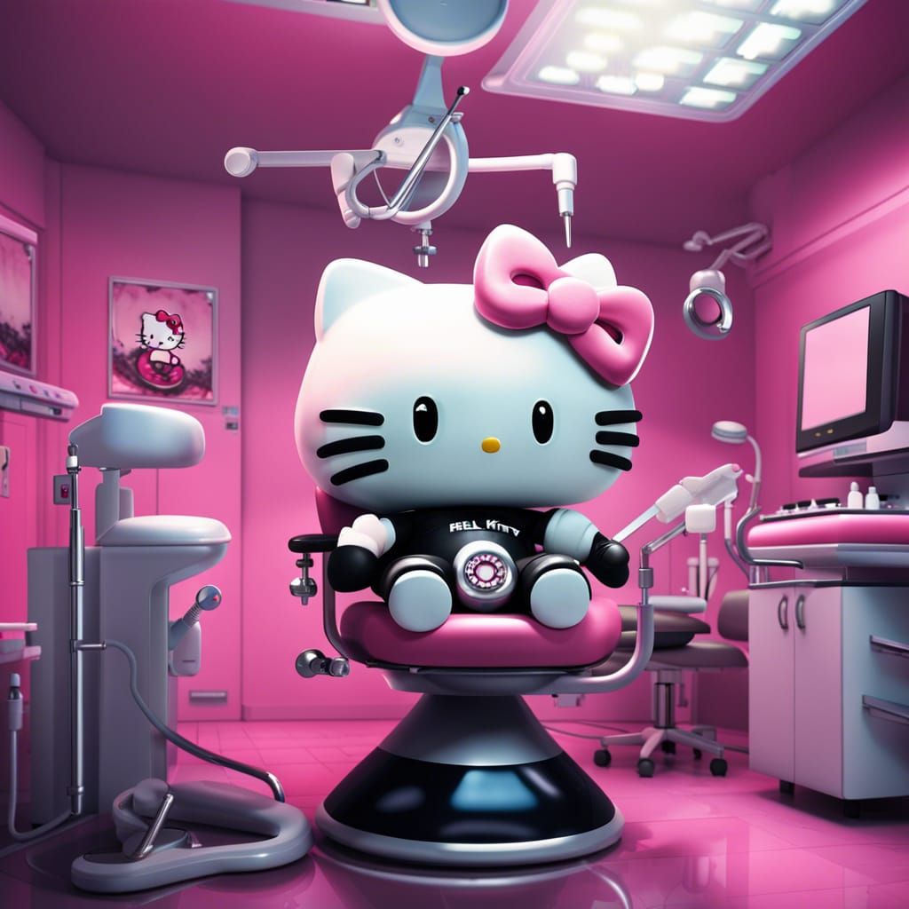 Hello Kitty Aspara Visits the Dentist in Matte Painting