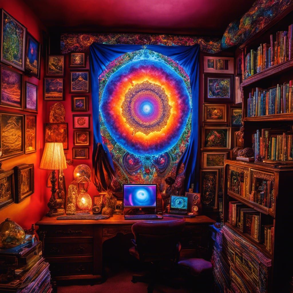 Grateful Dead Mandela in Florescent Lava Lamp Study