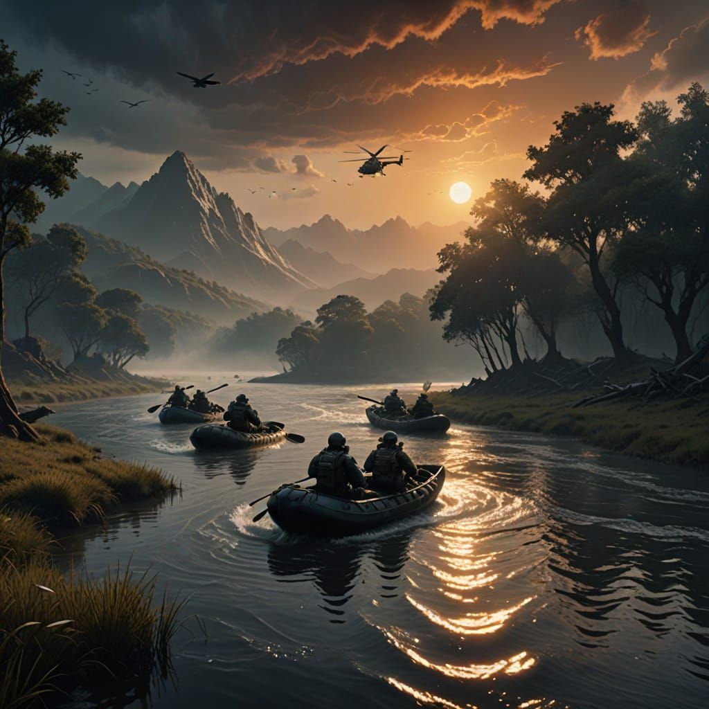 Stealth Forces in Foggy Twilight