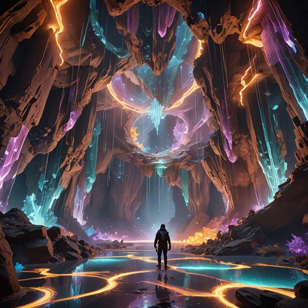 Intersecting Hyperplanes in Crystalline Cavern: Unreal Engin...