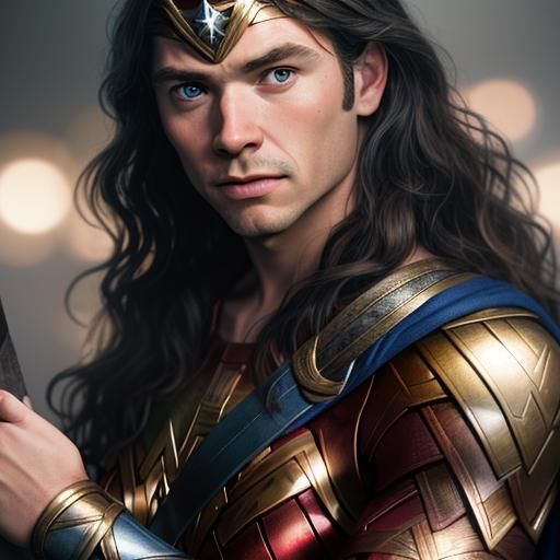 Wonder Woman and Thor Embrace: Professional Portrait