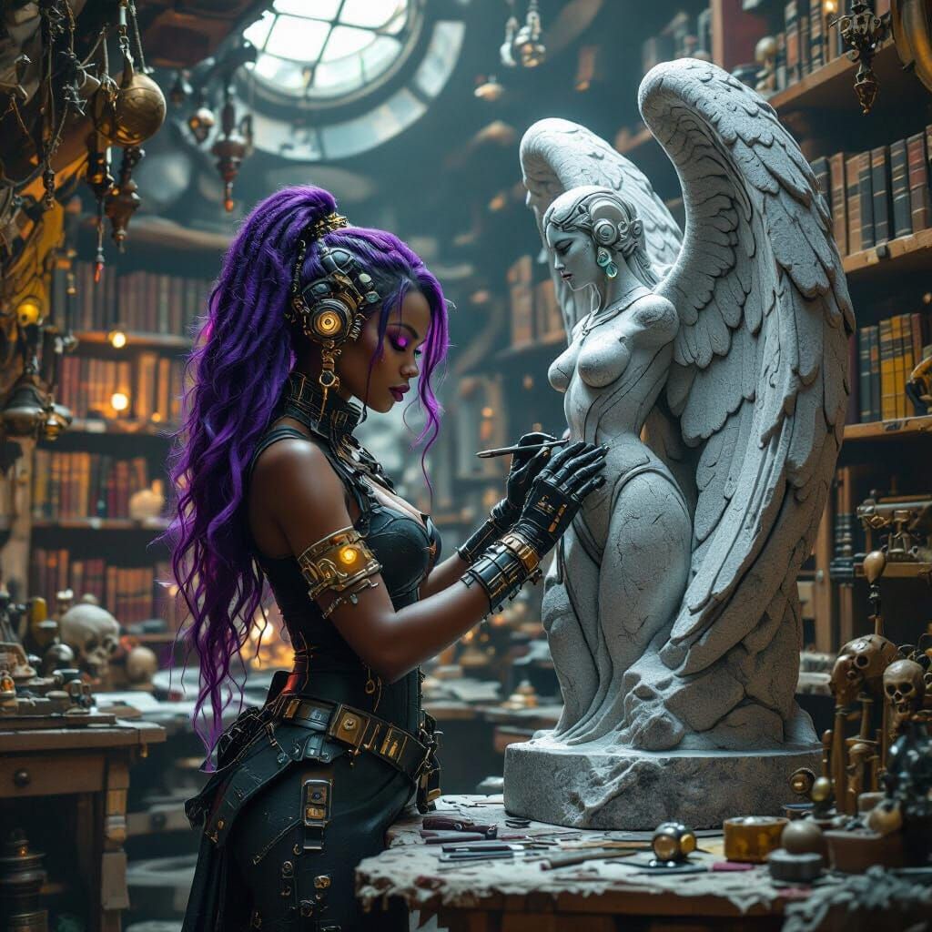 Gothic Cyborg: Sculpting the Winged Muse