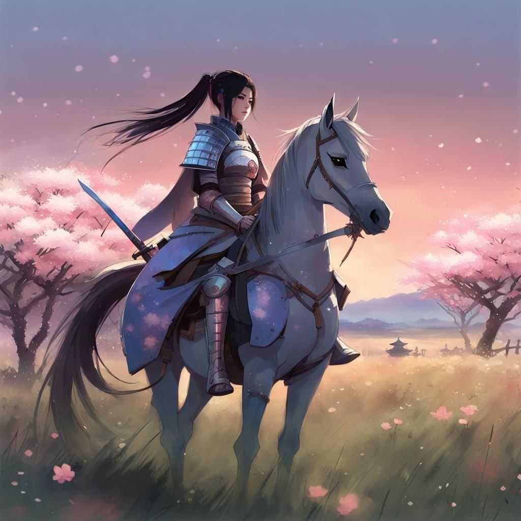 Samurai Warrior Princess in Anime Style