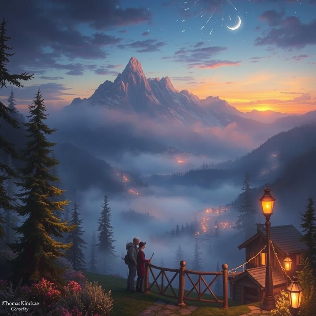 Ethereal Fantasy Landscape in Luminist Style