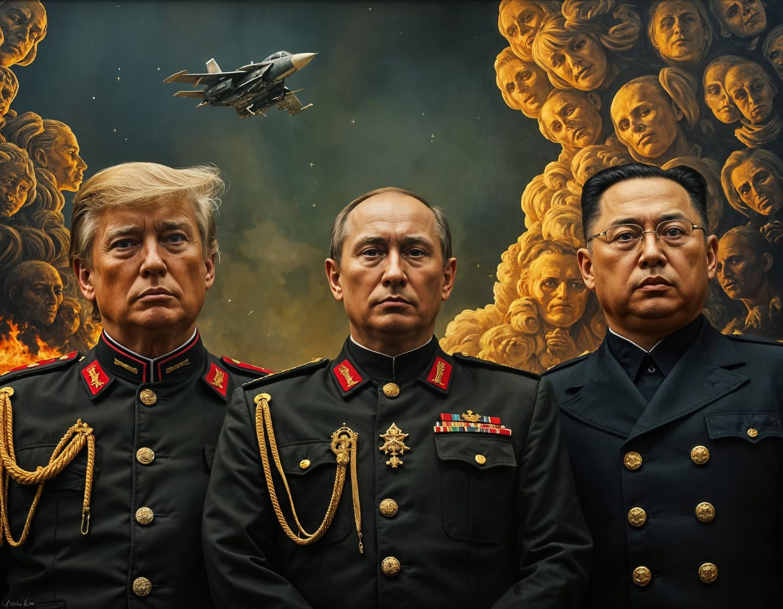 Apocalyptic Leaders in a Dazzling, Impasto Landscape