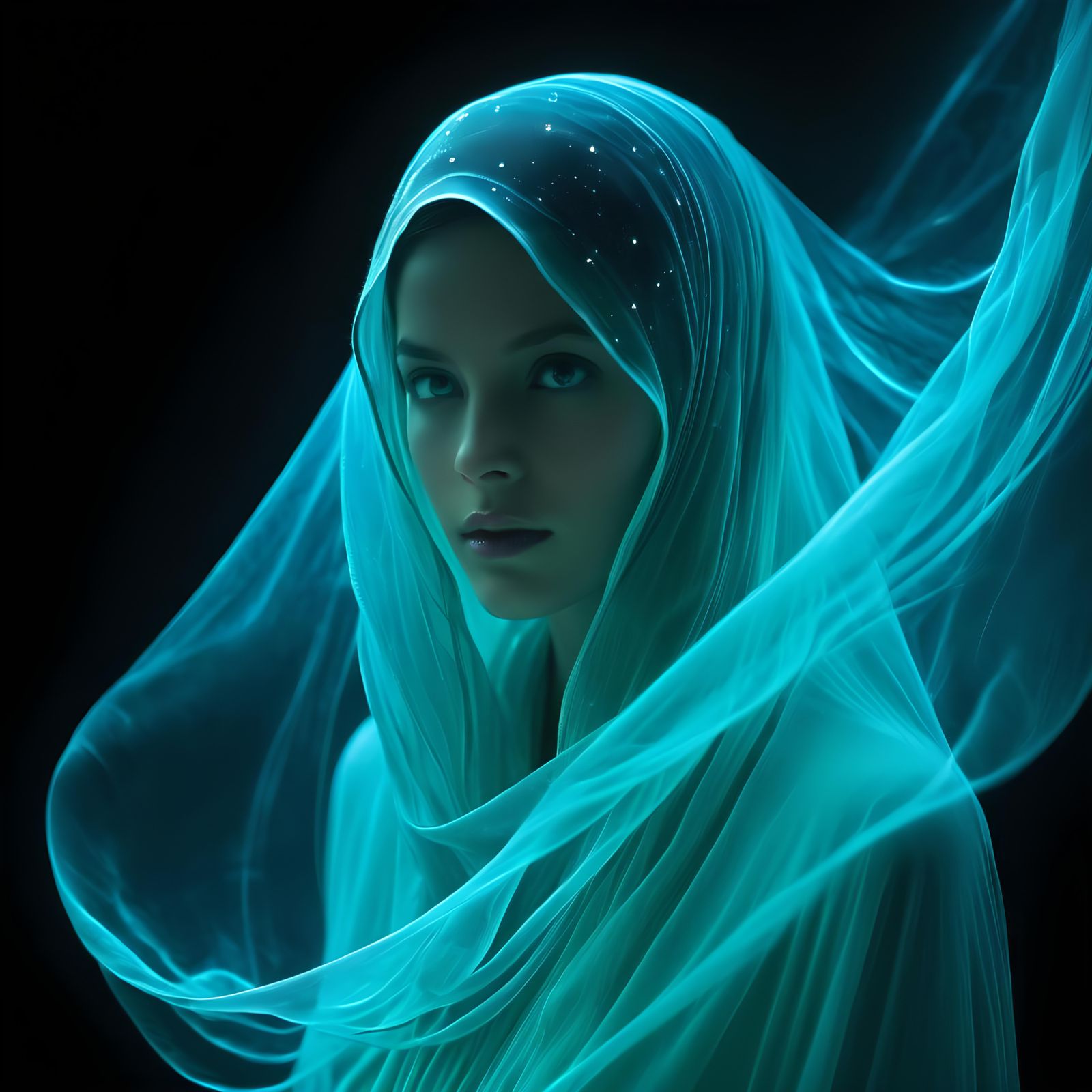 Ethereal Fairy in Mystical Forest Photograph