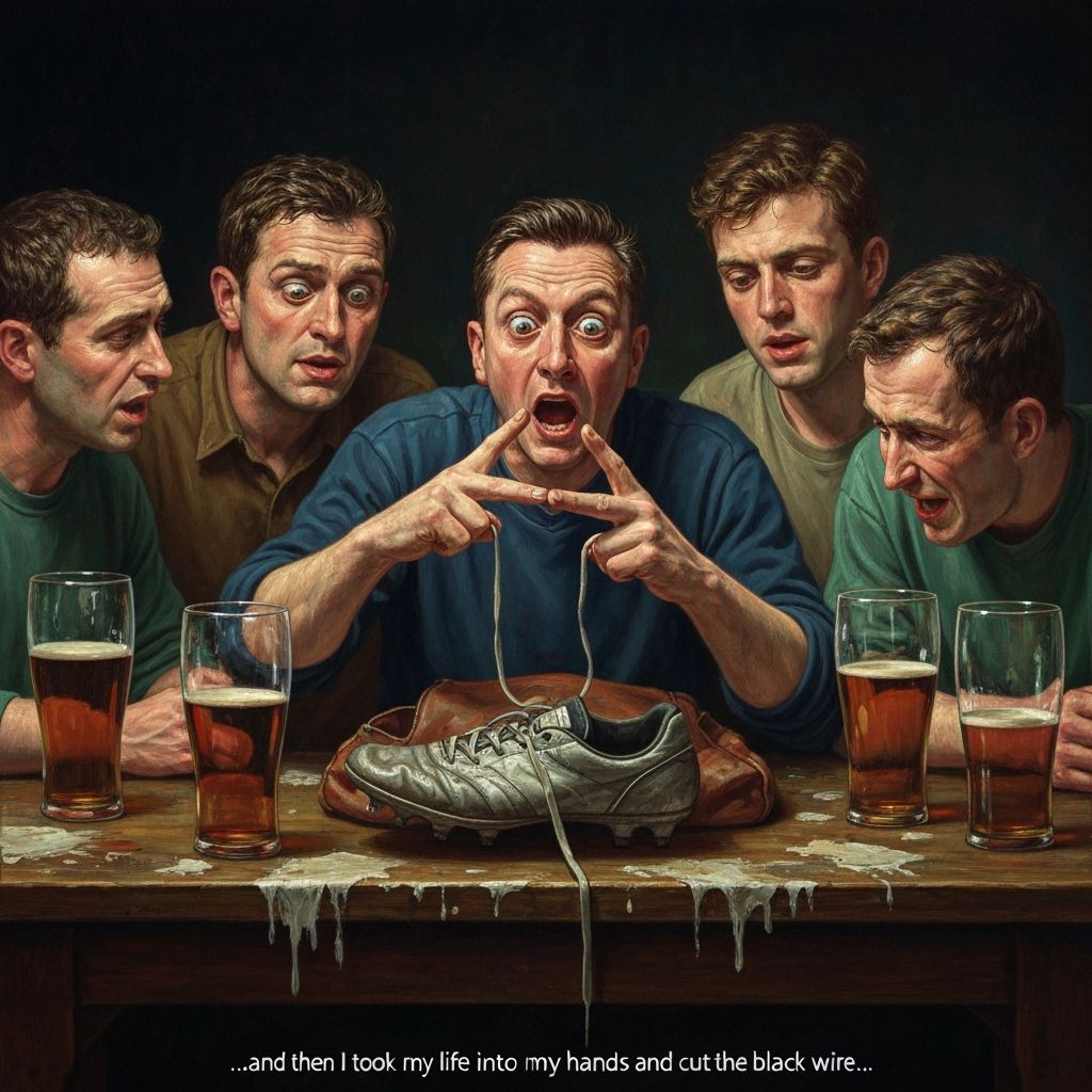 Drunk Friends Share Wild War Stories in Pub