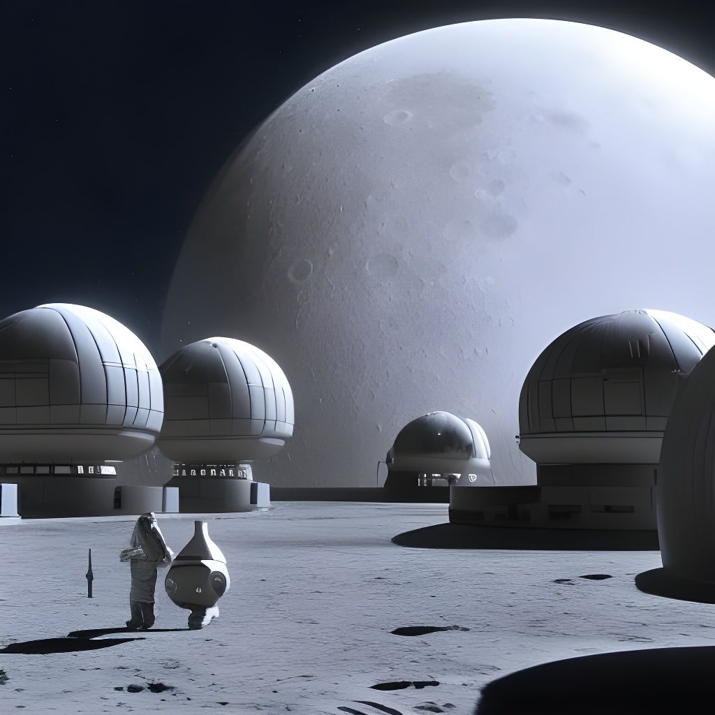 Lunar Habitat Extraterrestrial Settlement Base Colony