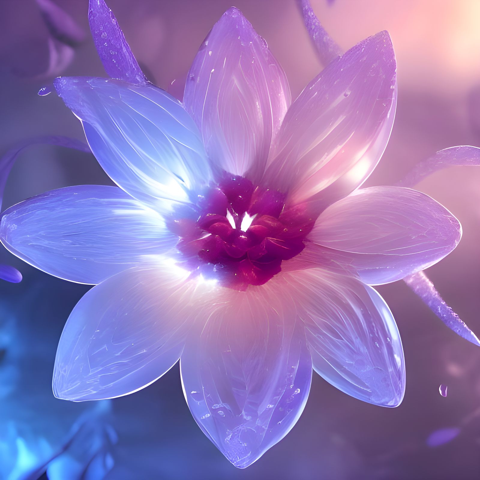 Crystal Flower in Detailed Matte Painting