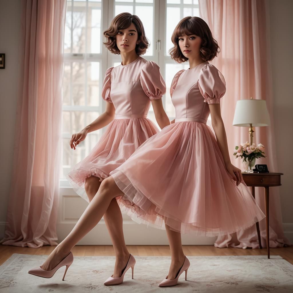 Boy in Pink Tulle Dress: High Fashion Portrait