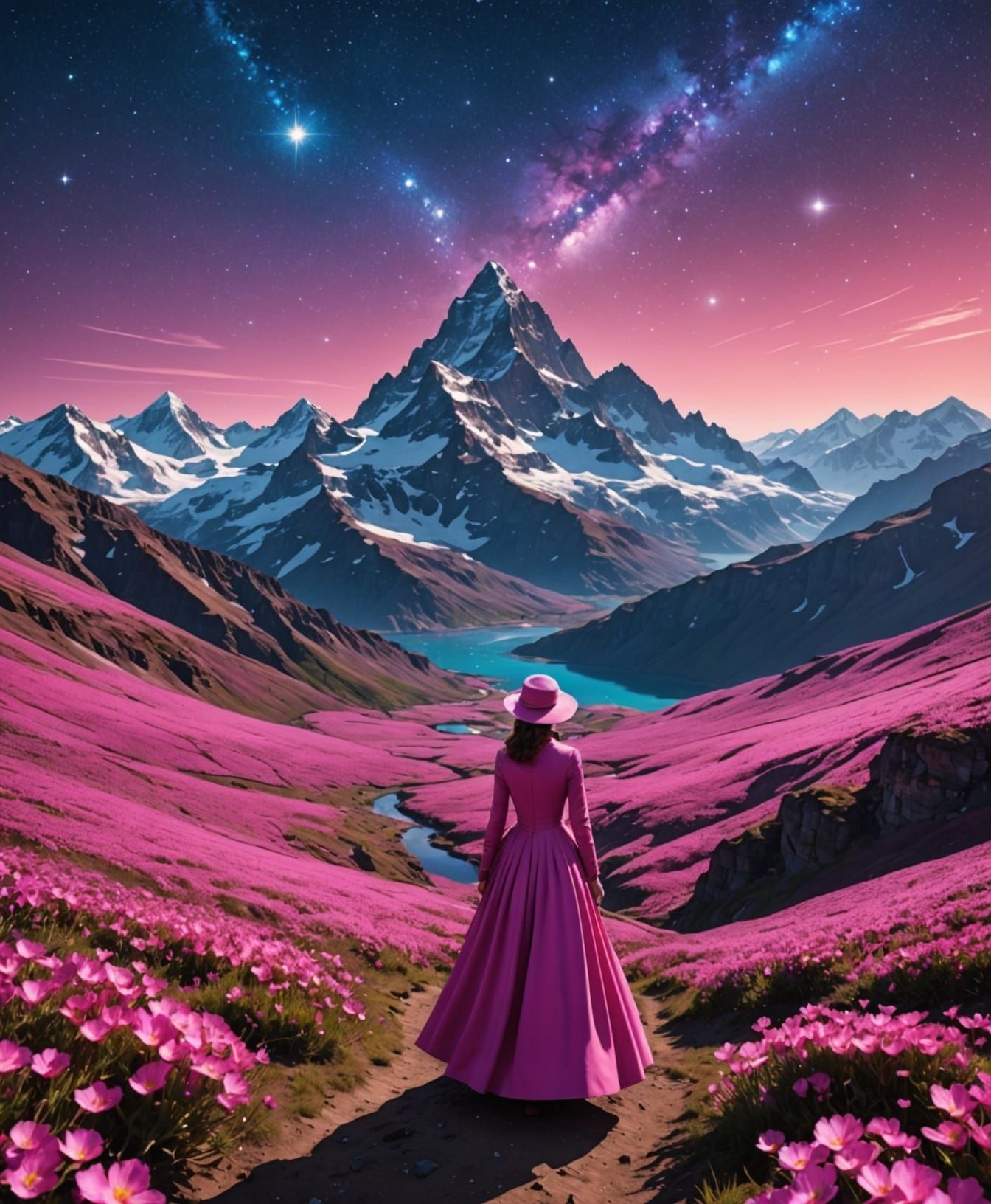 Starry Night Over Fantasy City