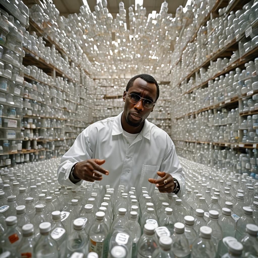P. Diddy Surrounded by Baby Oil: Professional Photography