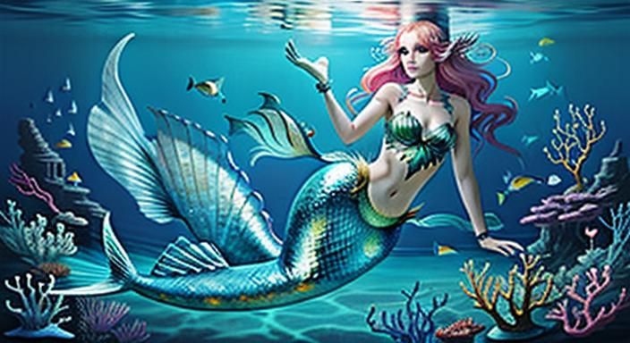 Biopunk Mermaid Goddess