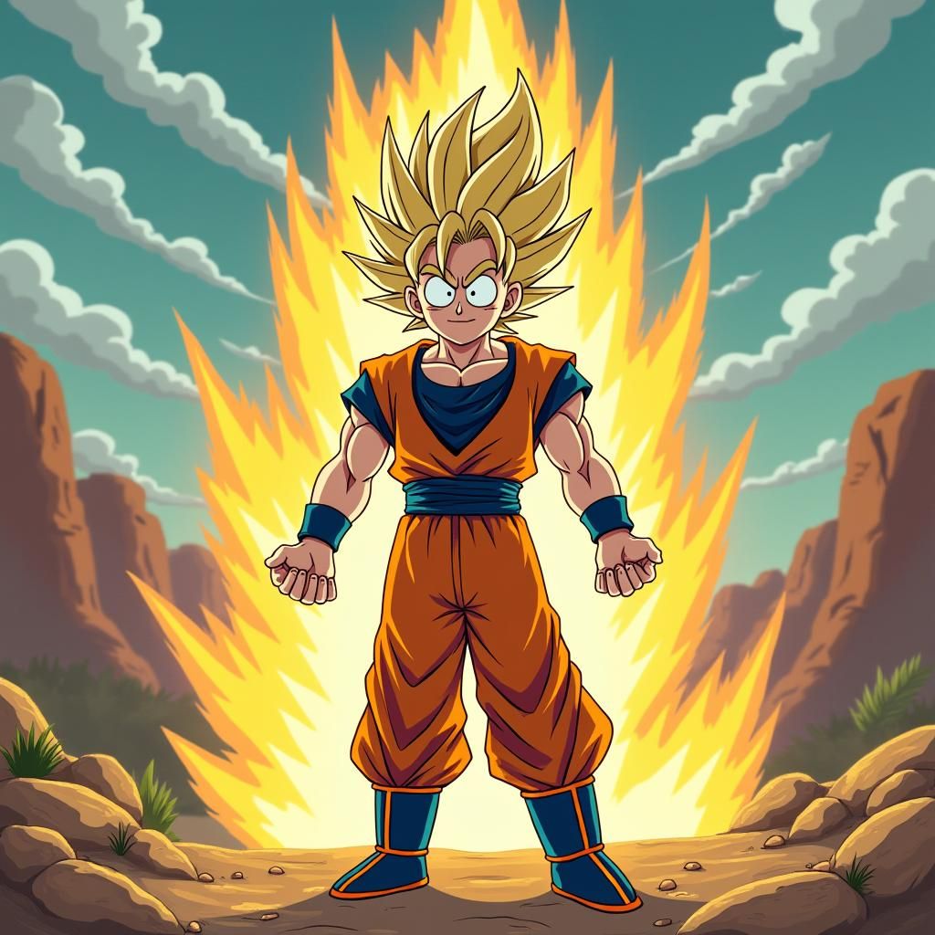 Goku as Rick and Morty Character