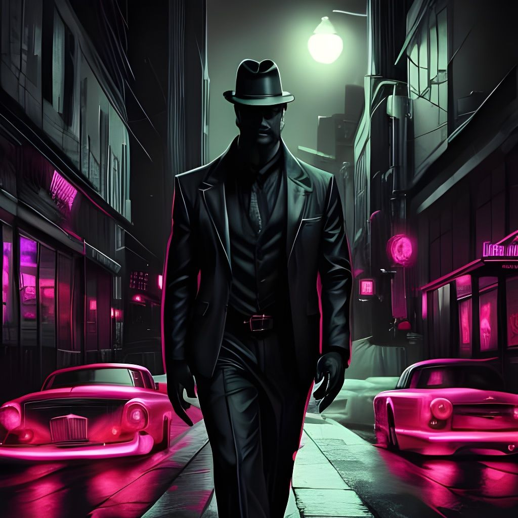 Neon Noir: A Vibrant Film Noir Scene