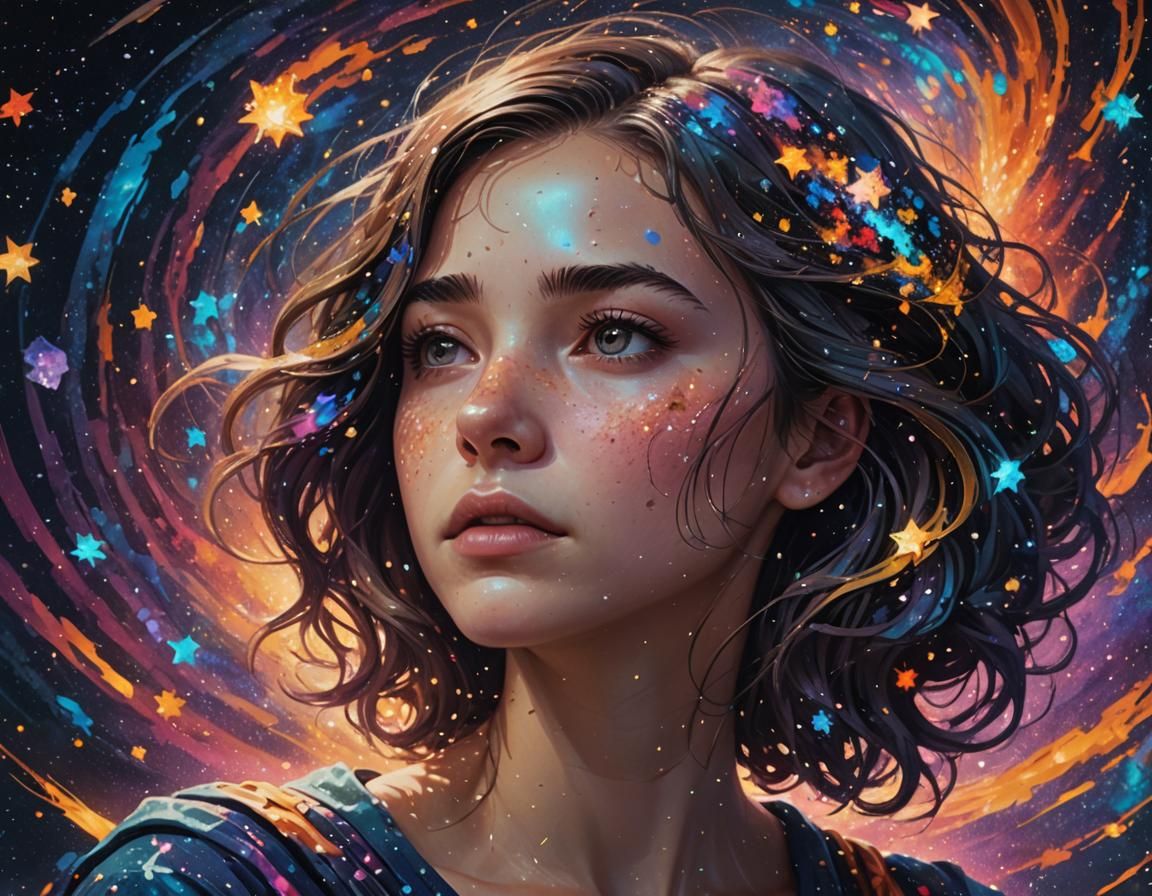 Galactic Metamorphosis: A Girl's Transformation into the Cos...