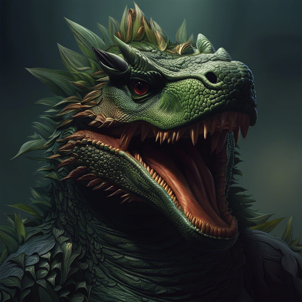 Godzilla Smoking with Friends: Hyperrealistic 3D Render