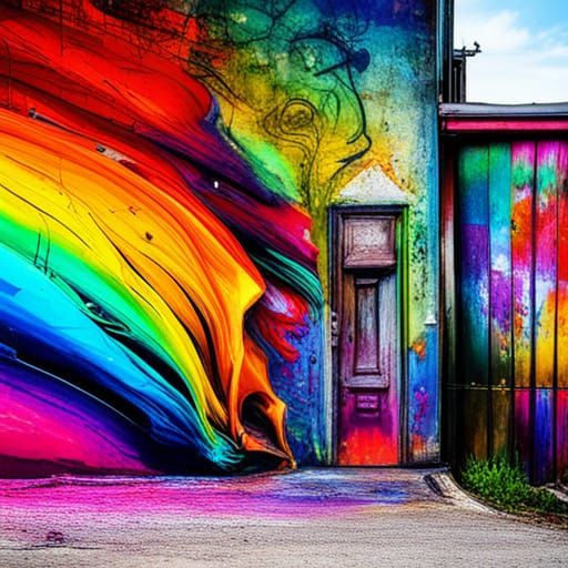 Rainbow Treasure Graffiti Poster Art