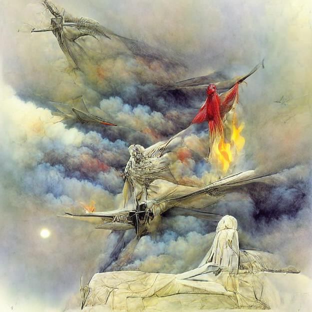 Ethereal Fire Spirit Inspired by Fantasy Art