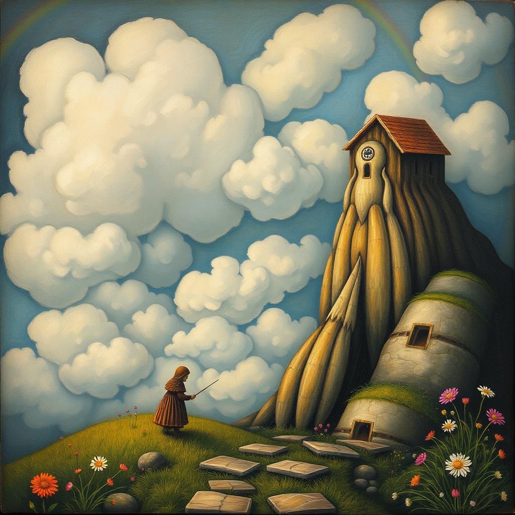 Rainbow's Edge: A Surreal Digital Masterpiece