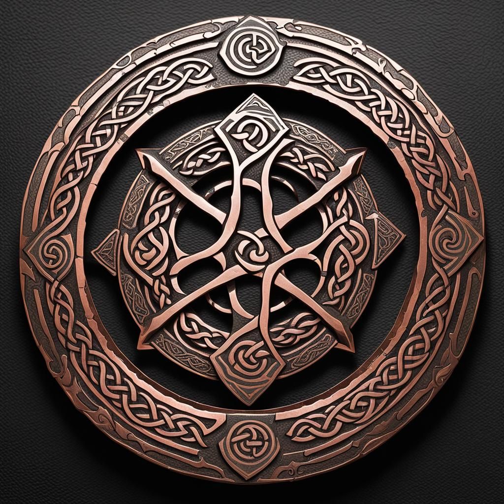 Celtic Copper Torc, Fantasy Art Style