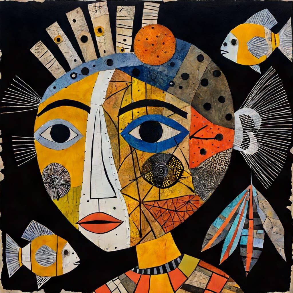 Cyberpunk Puffer Fish Goddess