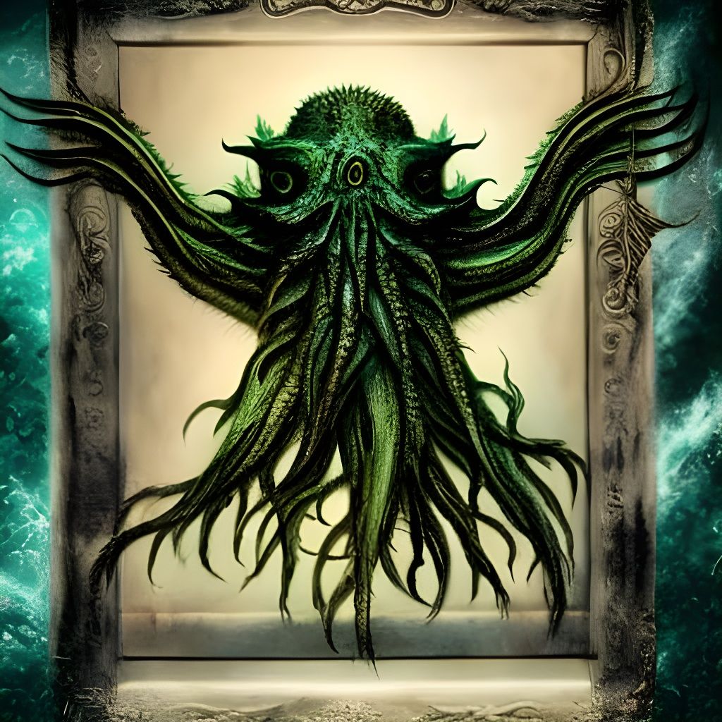 Exploding Cthulhu Muppet in Horrorpunk Style