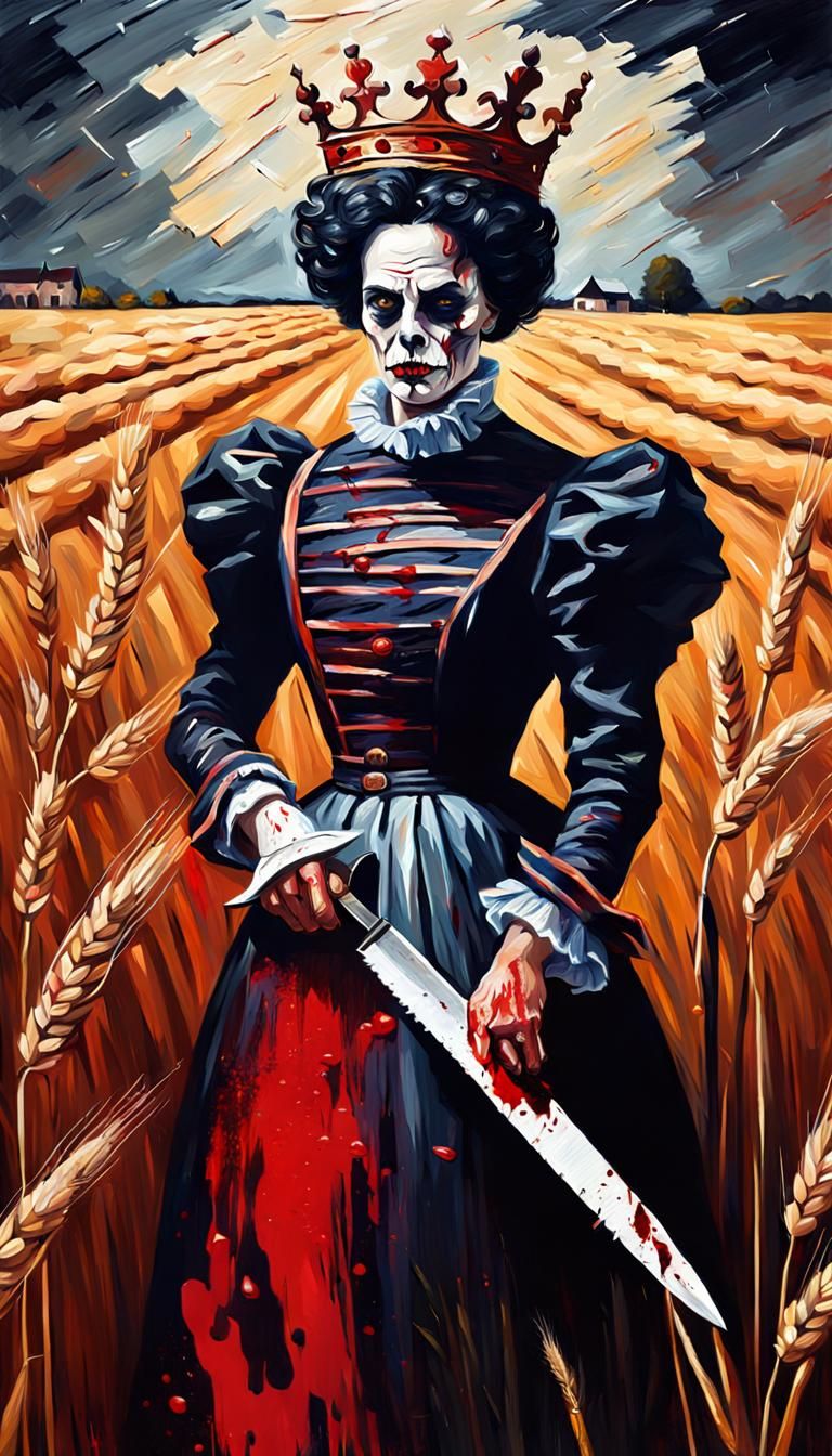 Killer Queen Portrait as Impasto Painting