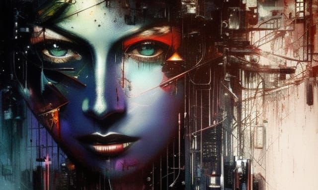 Dystopian Cyber Noir Fantasy Sci-Fi Concept Art