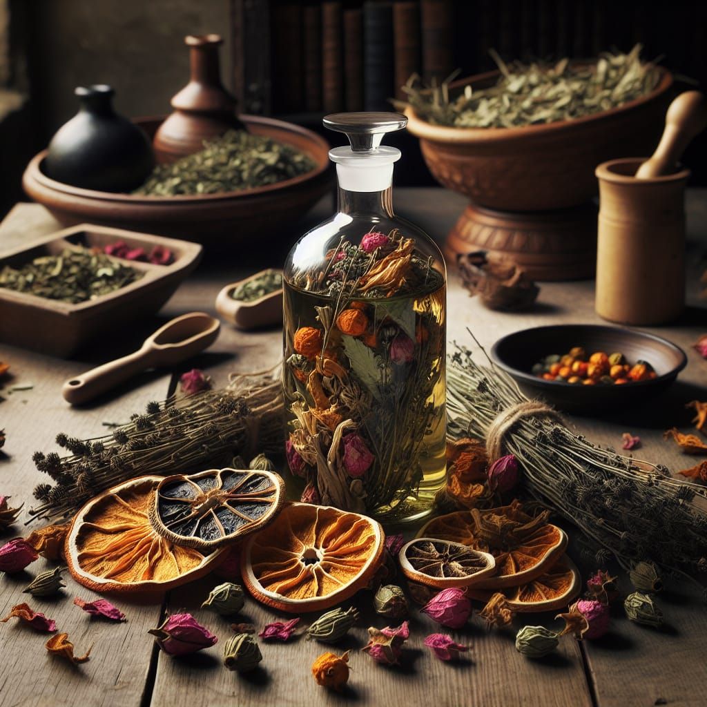 Medieval Fertility Ingredients Still Life