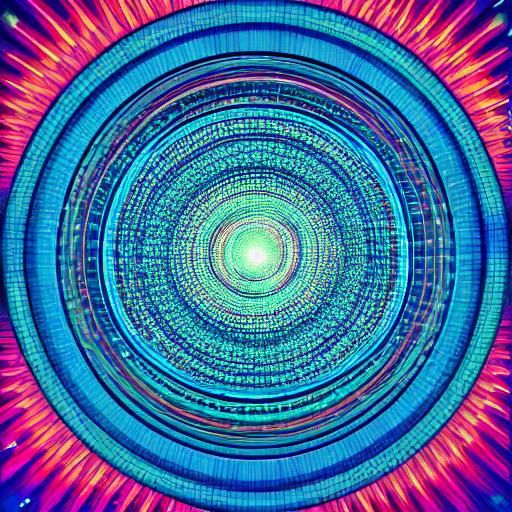 Brilliant Disco Ball in Synthwave 2099 Style