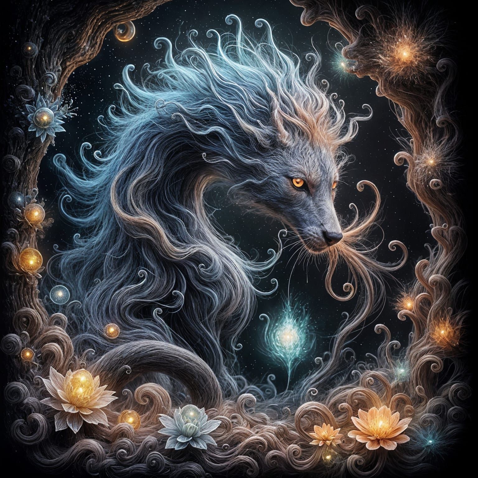 Darkly Magical Hyperrealistic Gothic Fantasy with Ultra-Deta...