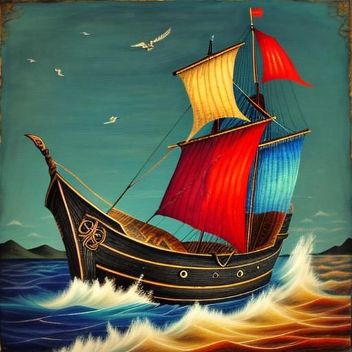 Charon Ferries a Soul to the Underworld