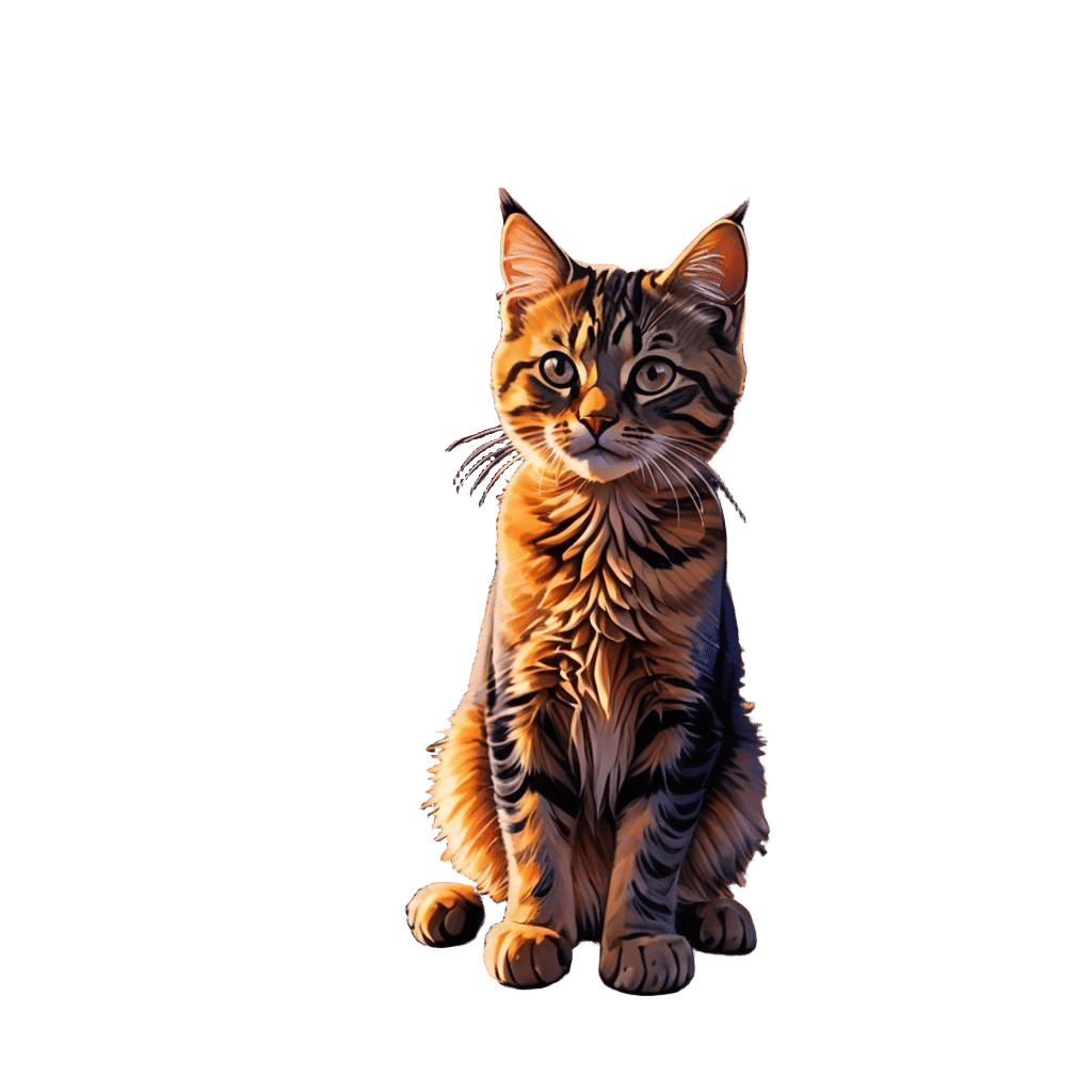 Grumpy Kitten at Desert Sunset: Pop Art Screen Print