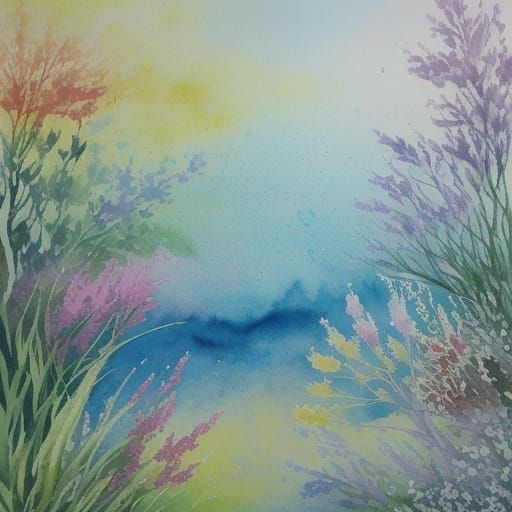 Aquarelle Potato on Table as Botanical Illustration