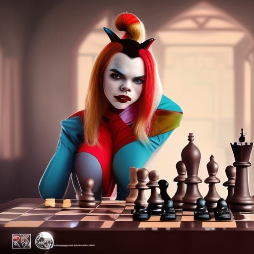 Anya Taylor-Joy as Harley Quinn Plays Chess