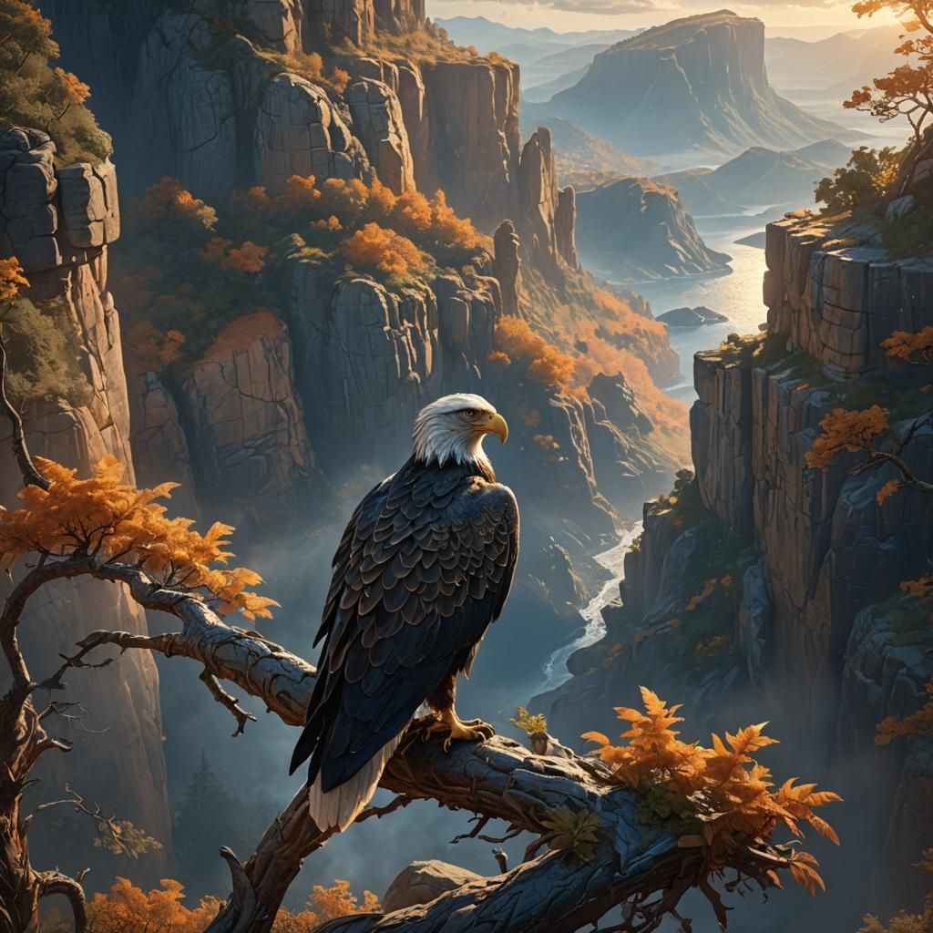 Eagle Overlook: Fantasy Landscape Concept Art