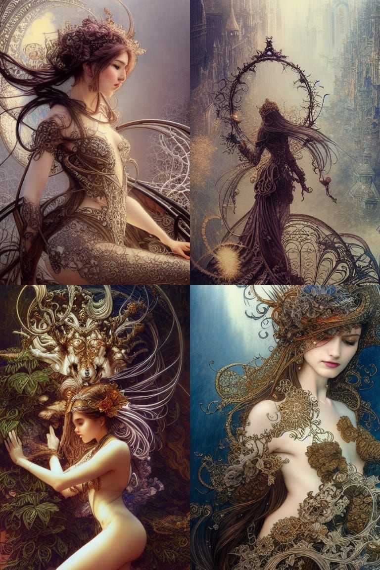 Elegant Digital Illustration in a Cinematic Style