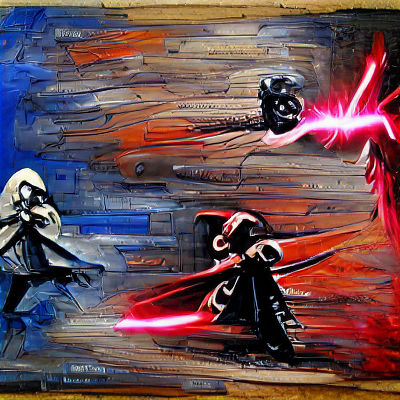 Jedi vs Sith: Dynamic Acrylic Art Battle