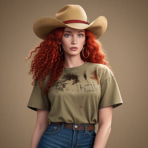 Cowgirl Embrace: A Wholesome Western Scene