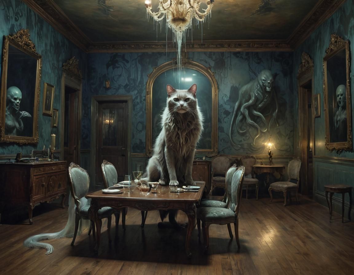 Feline Wraith's Hunger: Surreal Victorian Dream Realism