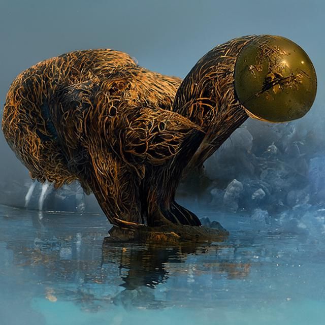 Kiwi Bear in Surreal Photorealism