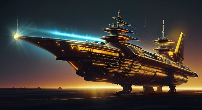 Steampunk Starship Embarks on Cosmic Quests