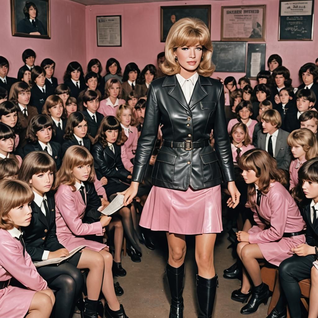 Fictional Newspaper Cover: Leather-clad Teacher