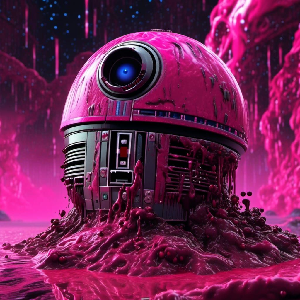 Pink Slime Assimilating R2D2