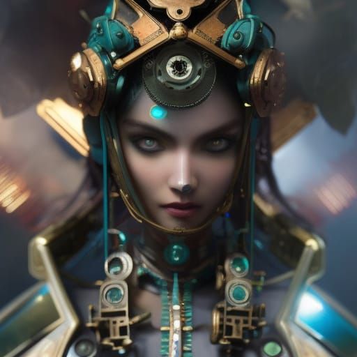 Steampunk DeLorean Van in Cyberpunk Cityscape