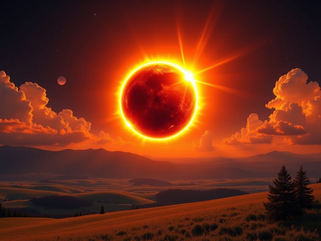 Surreal Solar Eclipse in Ethereal Light