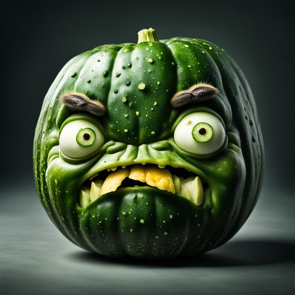 AI Generated Snozzcumber with Ugly Face